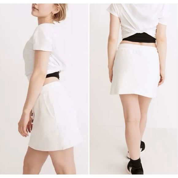 Madewell MWL Pull-On Mini Skirt In White Sz XS - Picture 1 of 5